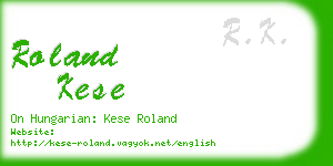 roland kese business card